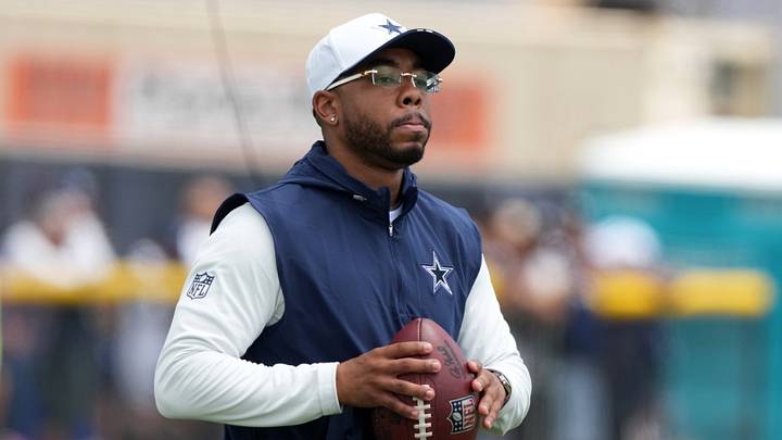 Dallas Cowboys defensive coordinator Christian Parker at training camp at River Ridge Playing Fields. Dallas Cowboys defensive coordinator Christian Parker at training camp at River Ridge Playing Fields.