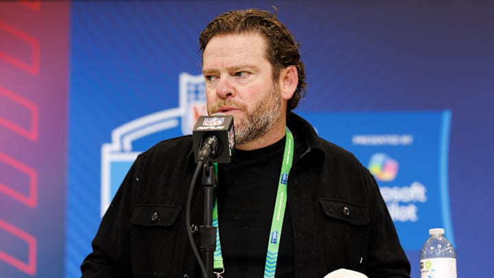 John Schneider at the 2025 NFL Scouting Combine John Schneider at the 2025 NFL Scouting Combine