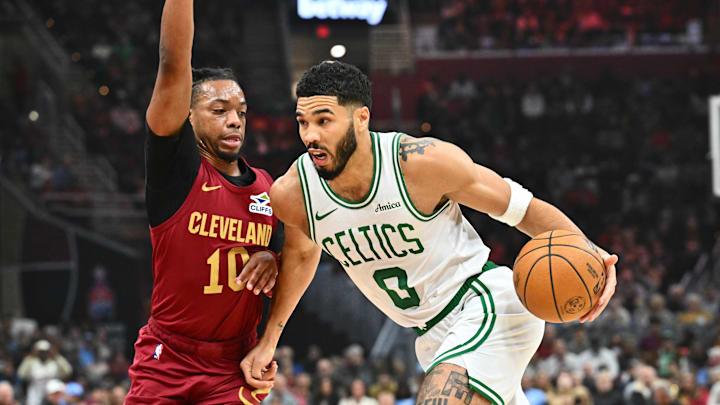 Jayson Tatum, Boston Celtics and Darius Garland, Cleveland Cavaliers