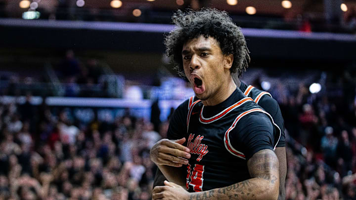 Jayden McGregory celebrates after hitting the game-winner in the semifinals for Valley. Jayden McGregory celebrates after hitting the game-winner in the semifinals for Valley.