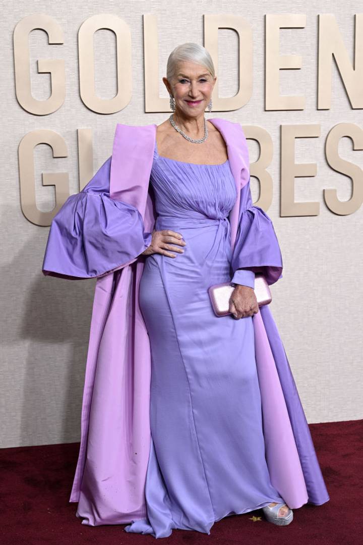 Helen Mirren stuns on the red carpet at the Golden Globe Awards