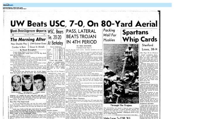 Steve Roake and two teammates beat USC with an improvised pass play.. Steve Roake and two teammates beat USC with an improvised pass play..