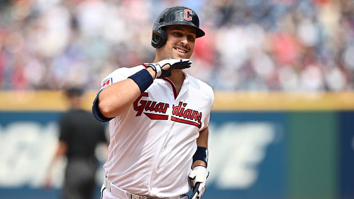 Aug 6, 2026; Cleveland, Ohio, USA; Cleveland Guardians first baseman Nathaniel Lowe (46) rounds the bases after hitting a home run during the fifth inning against the New York Mets at Progressive Field. Mandatory Credit: Ken Blaze-Imagn Images Aug 6, 2026; Cleveland, Ohio, USA; Cleveland Guardians first baseman Nathaniel Lowe (46) rounds the bases after hitting a home run during the fifth inning against the New York Mets at Progressive Field. Mandatory Credit: Ken Blaze-Imagn Images