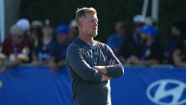 Jul 31, 2026; Westchester California USA; Los Angeles Rams general manager Les Snead at training camp at Loyola Marymount University. Mandatory Credit: Kirby Lee-Imagn Images Jul 31, 2026; Westchester California USA; Los Angeles Rams general manager Les Snead at training camp at Loyola Marymount University. Mandatory Credit: Kirby Lee-Imagn Images
