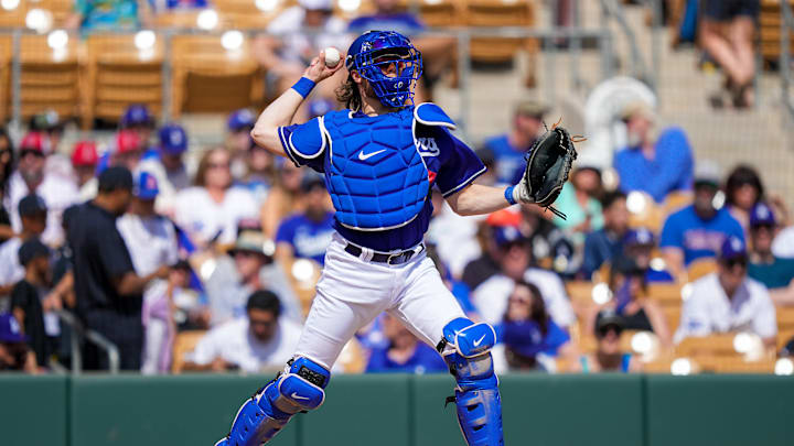 Los Angeles Dodgers catcher Hunter Feduccia