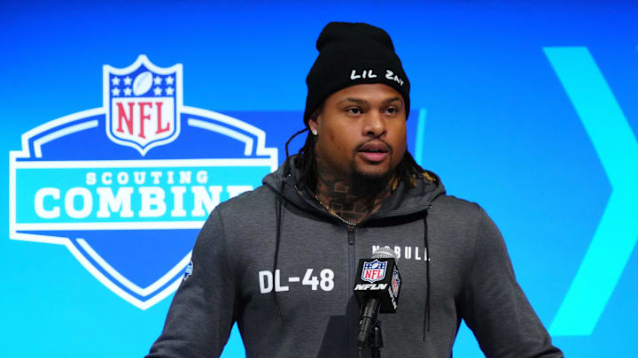 Feb 28, 2024; Indianapolis, IN, USA; Clemson defensive lineman Xavier Thomas