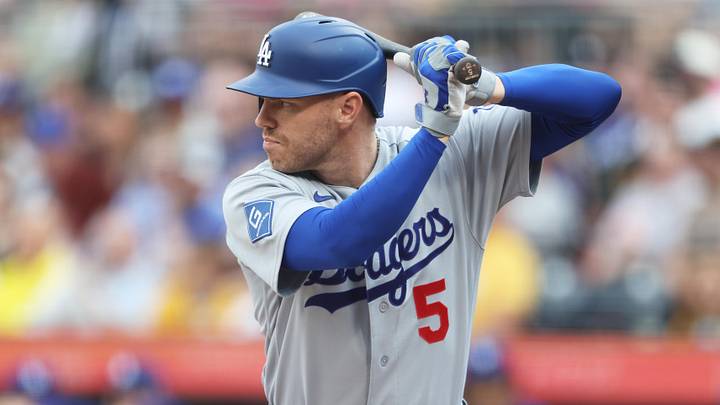Jun 10, 2026; Pittsburgh, Pennsylvania, USA; Los Angeles Dodgers first baseman Freddie Freeman (5) at bat against the Pittsburgh Pirates during the first inning at PNC Park. Mandatory Credit: Charles LeClaire-Imagn Images Jun 10, 2026; Pittsburgh, Pennsylvania, USA; Los Angeles Dodgers first baseman Freddie Freeman (5) at bat against the Pittsburgh Pirates during the first inning at PNC Park. Mandatory Credit: Charles LeClaire-Imagn Images