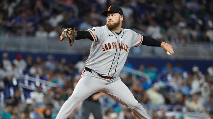 Jun 20, 2026; Miami, Florida, USA; San Francisco Giants relief pitcher Matt Gage (93) pitches against the Miami Marlins during the fourth inning at loanDepot Park. Mandatory Credit: Rhona Wise-Imagn Images Jun 20, 2026; Miami, Florida, USA; San Francisco Giants relief pitcher Matt Gage (93) pitches against the Miami Marlins during the fourth inning at loanDepot Park. Mandatory Credit: Rhona Wise-Imagn Images