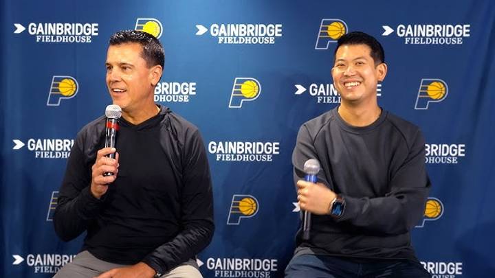Pacers GM Chad Buchanan and Assistant GM Ted Wu Pacers GM Chad Buchanan and Assistant GM Ted Wu