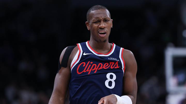 Jan 27, 2026; Salt Lake City, Utah, USA; LA Clippers guard Kris Dunn (8) reacts after a play against the Utah Jazz during the second half at Delta Center. Jan 27, 2026; Salt Lake City, Utah, USA; LA Clippers guard Kris Dunn (8) reacts after a play against the Utah Jazz during the second half at Delta Center.