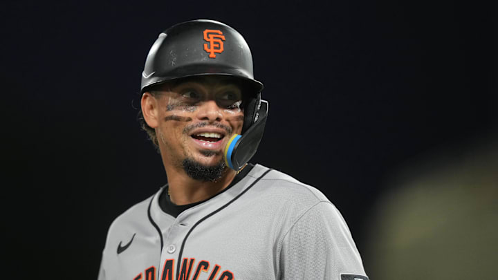 Jul 5, 2025; West Sacramento, California, USA; San Francisco Giants shortstop Willy Adames (2) during the seventh inning against the Athletics at Sutter Health Park.