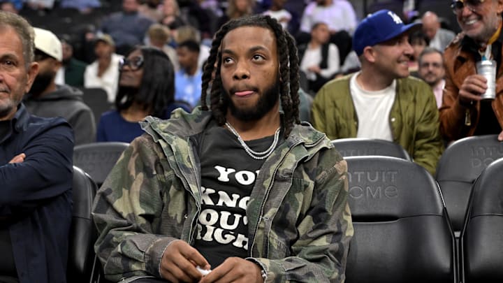 Feb 4, 2026; Inglewood, California, USA; Los Angeles Clippers Darius Garland watches the game against the Cleveland Cavaliers in the second half at Intuit Dome. Mandatory Credit: Jayne Kamin-Oncea-Imagn Images