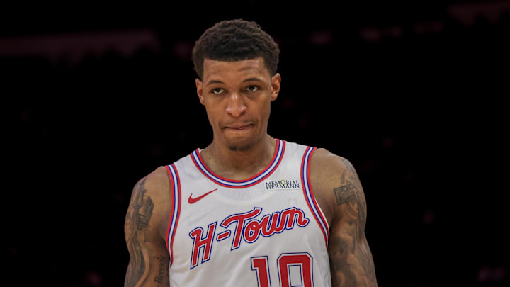 Dec 29, 2025; Houston, Texas, USA;  Houston Rockets forward Jabari Smith Jr. (10) reacts while playing against the Indiana Pacers in the third quarter at Toyota Center. Mandatory Credit: Thomas Shea-Imagn Images