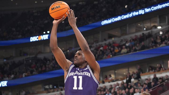 Mar 12, 2026; Chicago, IL, USA; Northwestern Wildcats guard Jordan Clayton (11) makes a three point basket against the Purdue Boilermakers during the second half at United Center. Mandatory Credit: David Banks-Imagn Images Mar 12, 2026; Chicago, IL, USA; Northwestern Wildcats guard Jordan Clayton (11) makes a three point basket against the Purdue Boilermakers during the second half at United Center. Mandatory Credit: David Banks-Imagn Images