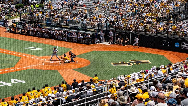 Virginia outfielder Zach Jackson (13) watches a pitch during an NCAA Baseball Regional game between Southern Miss and Virginia at Pete Taylor Park in Hattiesburg, Miss., on Saturday, May 30, 2026. Virginia defeated Southern Miss 15-11 in 10 innings. Virginia outfielder Zach Jackson (13) watches a pitch during an NCAA Baseball Regional game between Southern Miss and Virginia at Pete Taylor Park in Hattiesburg, Miss., on Saturday, May 30, 2026. Virginia defeated Southern Miss 15-11 in 10 innings.