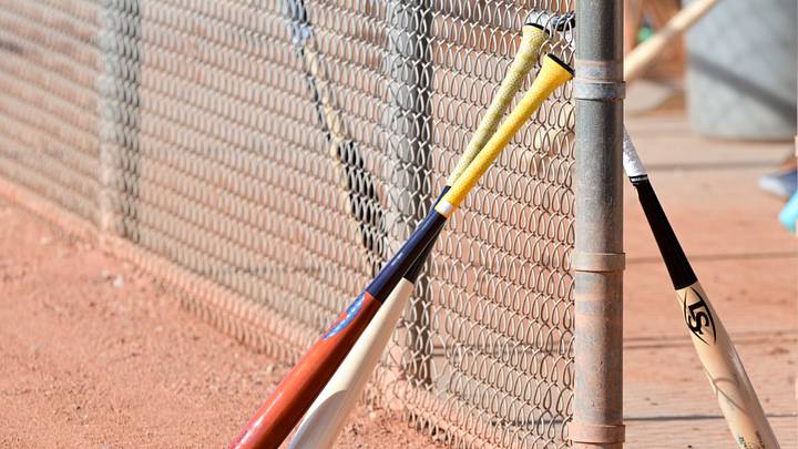 Feb 12, 2026; Peoria, AZ, USA; General view of bats during a Spring Training workout at Peoria Sports Complex. Mandatory Credit: Matt Kartozian-Imagn Images Feb 12, 2026; Peoria, AZ, USA; General view of bats during a Spring Training workout at Peoria Sports Complex. Mandatory Credit: Matt Kartozian-Imagn Images