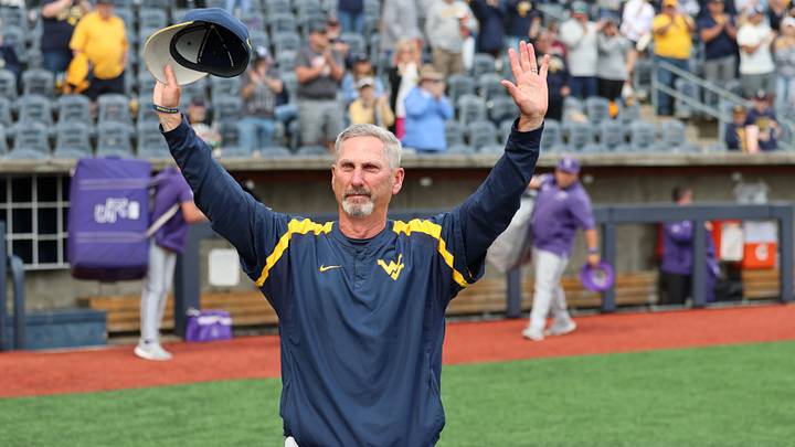West Virginia University head coach Randy Mazey. West Virginia University head coach Randy Mazey.
