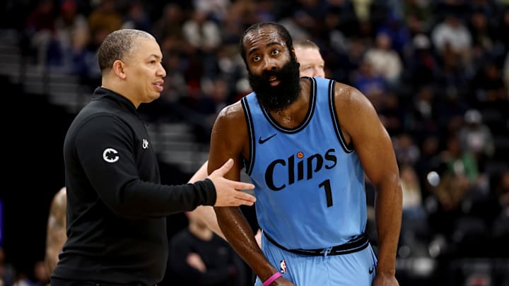 Tyronn Lue, James Harden, LA Clippers