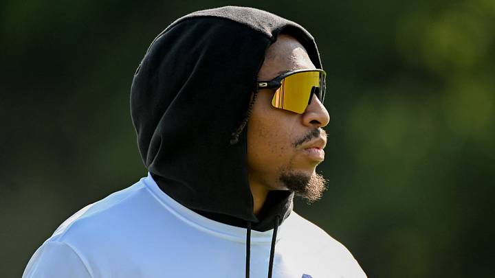 Indianapolis Colts running back Jonathan Taylor (28) is seen on day three of training camp 