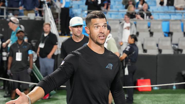 Aug 28, 2026; Charlotte, North Carolina, USA; Carolina Panthers head coach Dave Canales on the field after the game at Bank of America Stadium. Mandatory Credit: Bob Donnan-Imagn Images Aug 28, 2026; Charlotte, North Carolina, USA; Carolina Panthers head coach Dave Canales on the field after the game at Bank of America Stadium. Mandatory Credit: Bob Donnan-Imagn Images