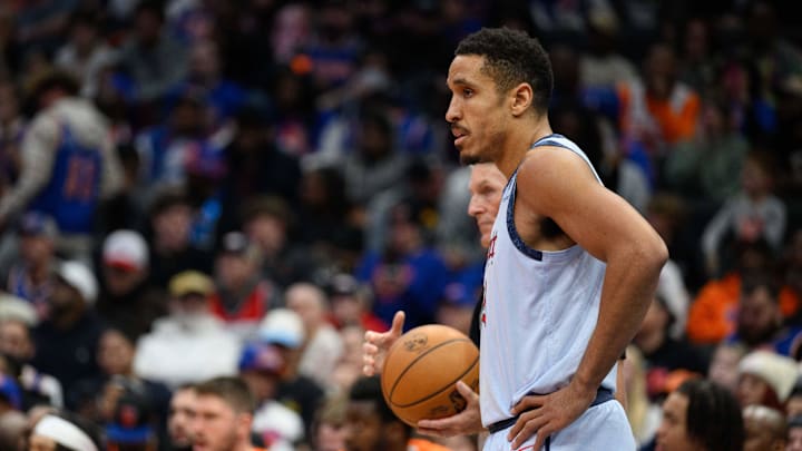 Dec 30, 2024; Washington, District of Columbia, USA; Washington Wizards guard Malcolm Brogdon (15) looks on during the third quarter against the New York Knicks at Capital One Arena. Mandatory Credit: Reggie Hildred-Imagn Images