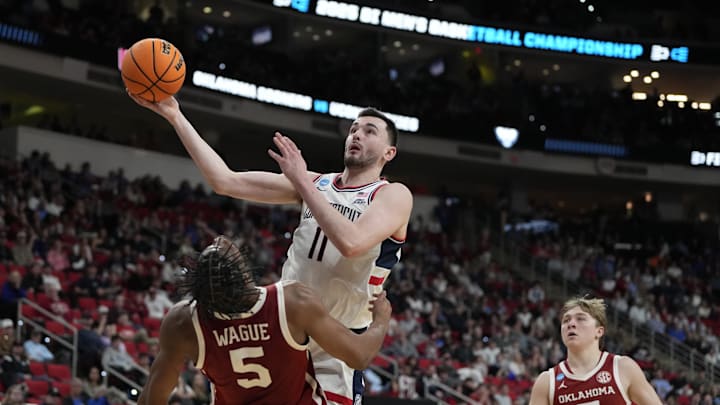 Karaban drives to the basket against Oklahoma during their first-round NCAA tournament game Friday.
