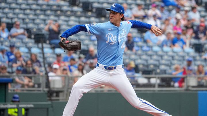 Aug 23, 2026; Kansas City, Missouri, USA; Kansas City Royals starting pitcher Daniel Lynch IV (41) delivers a pitch against the Detroit Tigers during the first inning at Kauffman Stadium. Mandatory Credit: Denny Medley-Imagn Images Aug 23, 2026; Kansas City, Missouri, USA; Kansas City Royals starting pitcher Daniel Lynch IV (41) delivers a pitch against the Detroit Tigers during the first inning at Kauffman Stadium. Mandatory Credit: Denny Medley-Imagn Images