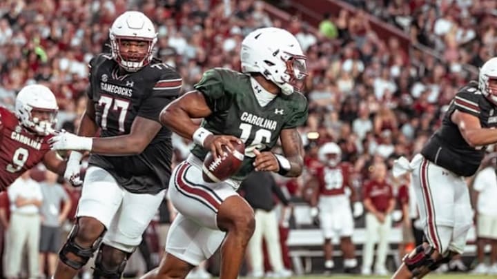 South Carolina QB, LaNorris Sellers at the South Carolina Spring Game 