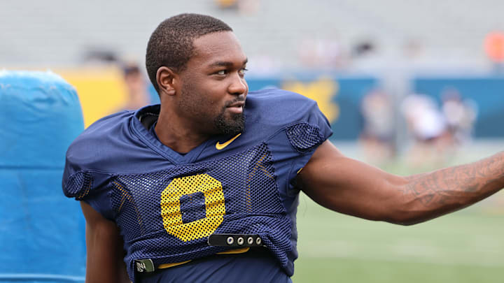 West Virginia University running back Jaylen Anderson. West Virginia University running back Jaylen Anderson.
