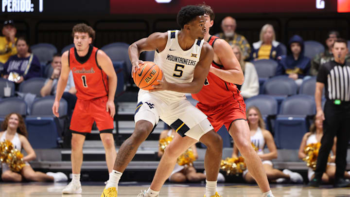 West Virginia University forward DJ Thomas