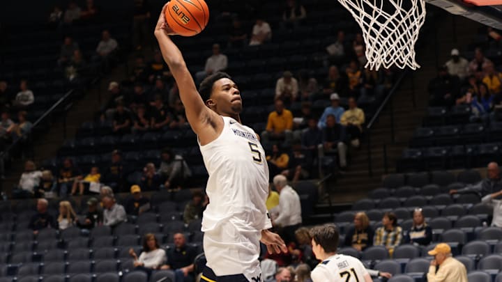 West Virginia University forward DJ Thomas West Virginia University forward DJ Thomas