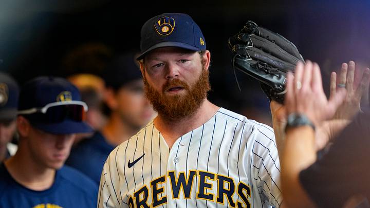 Jun 28, 2026; Milwaukee, Wisconsin, USA; Milwaukee Brewers pitcher Brandon Woodruff (53) high fives teammates in the dugout during the sixth inning against the Chicago Cubs at American Family Field. Mandatory Credit: Jeff Hanisch-Imagn Images Jun 28, 2026; Milwaukee, Wisconsin, USA; Milwaukee Brewers pitcher Brandon Woodruff (53) high fives teammates in the dugout during the sixth inning against the Chicago Cubs at American Family Field. Mandatory Credit: Jeff Hanisch-Imagn Images