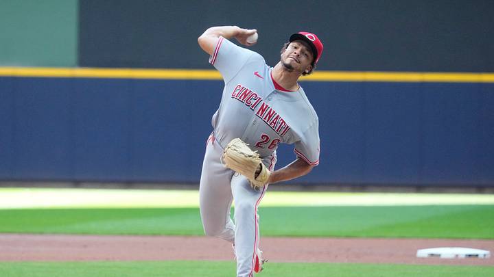 Jul 2, 2026; Milwaukee, Wisconsin, USA; Cincinnati Reds pitcher Chase Burns (26) delivers a pitch against the Milwaukee Brewers in the first inining at American Family Field. Mandatory Credit: Michael McLoone-Imagn Images Jul 2, 2026; Milwaukee, Wisconsin, USA; Cincinnati Reds pitcher Chase Burns (26) delivers a pitch against the Milwaukee Brewers in the first inining at American Family Field. Mandatory Credit: Michael McLoone-Imagn Images