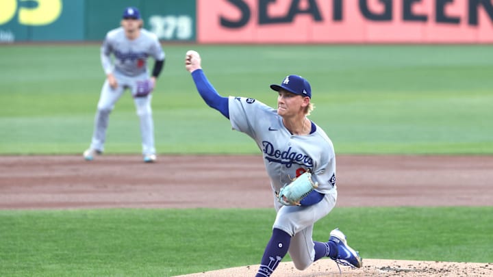 Sep 3, 2025; Pittsburgh, Pennsylvania, USA; Los Angeles Dodgers starting pitcher Emmet Sheehan (80) delivers a pitch against the Pittsburgh Pirates during the first inning at PNC Park. Mandatory Credit: Charles LeClaire-Imagn Images Sep 3, 2025; Pittsburgh, Pennsylvania, USA; Los Angeles Dodgers starting pitcher Emmet Sheehan (80) delivers a pitch against the Pittsburgh Pirates during the first inning at PNC Park. Mandatory Credit: Charles LeClaire-Imagn Images