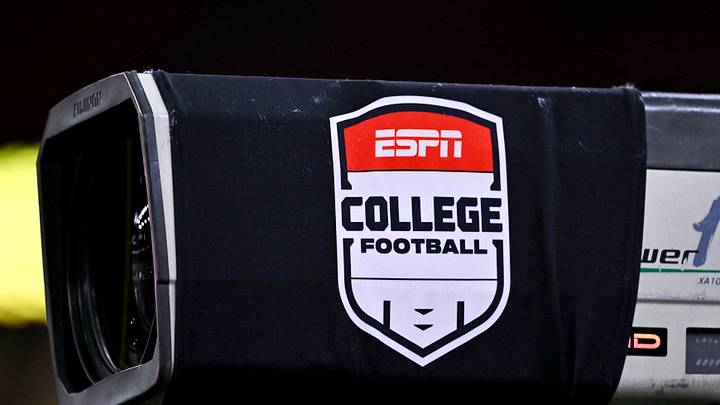 Dec 27, 2025; Houston, TX, USA; A detail view of ESPN College Football logo on a TV camera prior to the game between the Houston Cougars and the Louisiana State Tigers at NRG Stadium. Mandatory Credit: Maria Lysaker-Imagn Images Dec 27, 2025; Houston, TX, USA; A detail view of ESPN College Football logo on a TV camera prior to the game between the Houston Cougars and the Louisiana State Tigers at NRG Stadium. Mandatory Credit: Maria Lysaker-Imagn Images