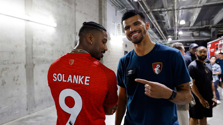 Arsenal FC v AFC Bournemouth - Pre-Season Friendly - Solanke with Michael B Jordan stateside 