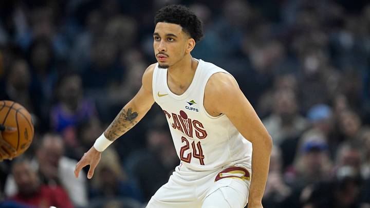 Nov 13, 2025; Cleveland, Ohio, USA; Cleveland Cavaliers guard Tyrese Proctor (24) defends the ball in the first quarter against the Toronto Raptors at Rocket Arena. Mandatory Credit: David Richard-Imagn Images Nov 13, 2025; Cleveland, Ohio, USA; Cleveland Cavaliers guard Tyrese Proctor (24) defends the ball in the first quarter against the Toronto Raptors at Rocket Arena. Mandatory Credit: David Richard-Imagn Images