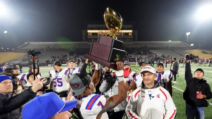 Bixby has won state the past eight seasons, the last four coming in Class 6A-I. Coach Loren Montgomery (right) has now won 11 state titles over the past 12 seasons for the Spartans.