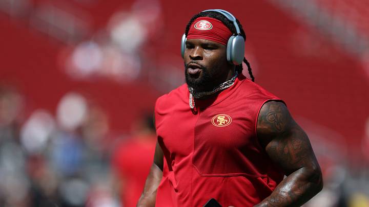 Sep 27, 2026; Santa Clara, California, USA; San Francisco 49ers linebacker Dre Greenlaw (57) practices before the game at Levi's Stadium. Mandatory Credit: Sergio Estrada-Imagn Images Sep 27, 2026; Santa Clara, California, USA; San Francisco 49ers linebacker Dre Greenlaw (57) practices before the game at Levi's Stadium. Mandatory Credit: Sergio Estrada-Imagn Images