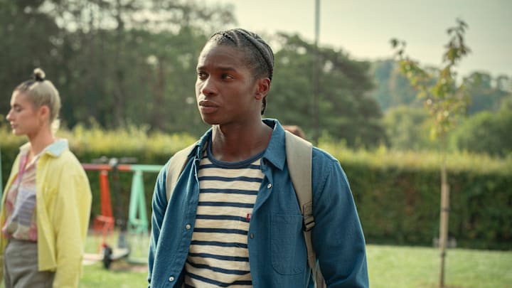 Sex Education Season 4. Kedar Williams-Stirling as Jackson (Center) in Sex Education Season 4.