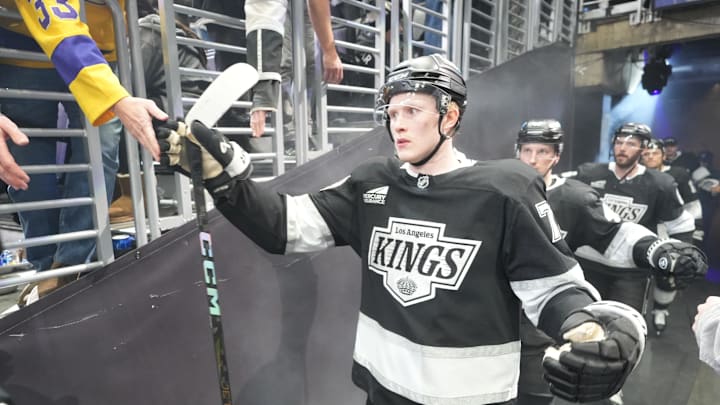 Samuel Helenius, LA Kings (Mandatory Credit: Kirby Lee-Imagn Images)