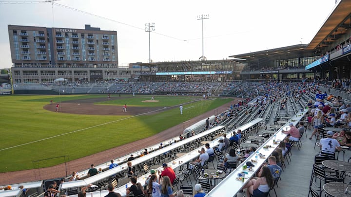 Wide picture during a minor league baseball game between the Knoxville Smokies and Chattanooga Lookouts at Covenant Health Park in Knoxville, Tenn., on June 3, 2025.