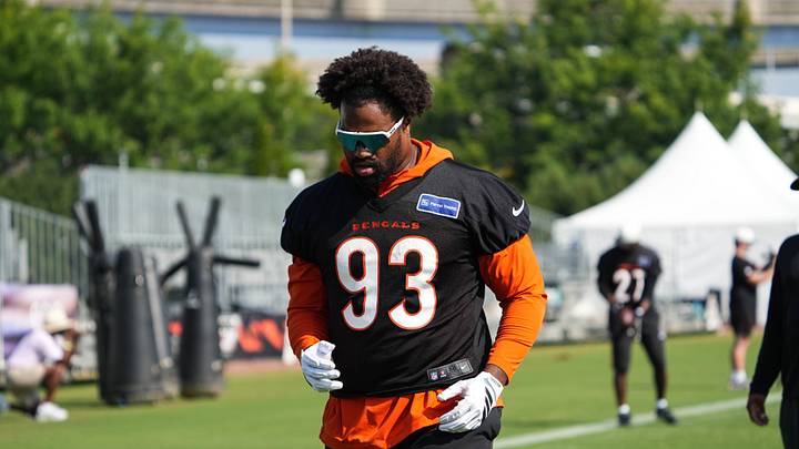 Jonathan Allen (93) during training camp day 3. The Cincinnati Bengals gather for day 3 of Training Camp on Friday July 31, 2026. Jonathan Allen (93) during training camp day 3. The Cincinnati Bengals gather for day 3 of Training Camp on Friday July 31, 2026.