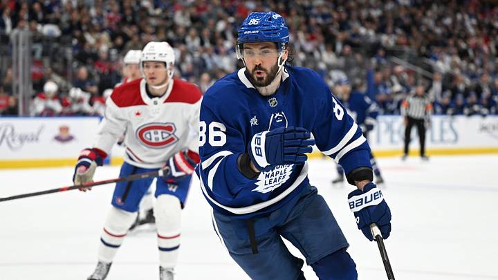 Sep 29, 2026; Toronto, Ontario, CAN; Toronto Maple Leafs forward Kirill Marchenko (86) pursues the play against the Montreal Canadiens in the third period at Scotiabank Arena. Mandatory Credit: Dan Hamilton-Imagn Images Sep 29, 2026; Toronto, Ontario, CAN; Toronto Maple Leafs forward Kirill Marchenko (86) pursues the play against the Montreal Canadiens in the third period at Scotiabank Arena. Mandatory Credit: Dan Hamilton-Imagn Images