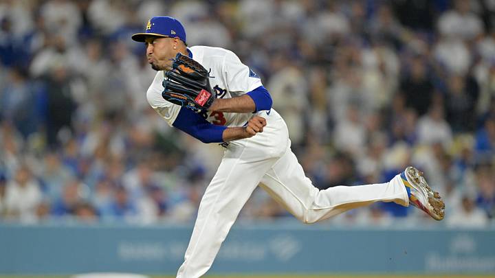 Mar 27, 2026; Los Angeles, California, USA;  Los Angeles Dodgers pitcher Edwin Diaz (3) delivers to the plate as he earns a save in the ninth inning against the Arizona Diamondbacks at Dodger Stadium. Mandatory Credit: Jayne Kamin-Oncea-Imagn Images