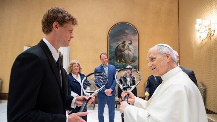 Pope Leo Meets With Tennis World Champion Jannik Sinner