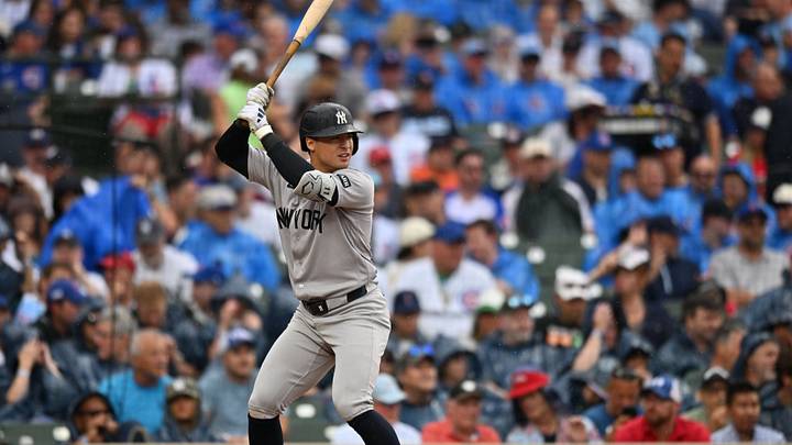 New York Yankees shortstop Anthony Volpe (11) at bat in the seventh inning against the Chicago Cubs during the INNING inning at Wrigley Field. New York Yankees shortstop Anthony Volpe (11) at bat in the seventh inning against the Chicago Cubs during the INNING inning at Wrigley Field.