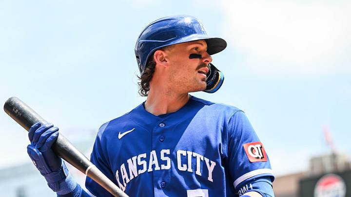 Jun 7, 2026; Minneapolis, Minnesota, USA; Kansas City Royals shortstop Bobby Witt Jr. (7) reacts after striking out against the Minnesota Twins during the third inning at Target Field. Mandatory Credit: Jeffrey Becker-Imagn Images Jun 7, 2026; Minneapolis, Minnesota, USA; Kansas City Royals shortstop Bobby Witt Jr. (7) reacts after striking out against the Minnesota Twins during the third inning at Target Field. Mandatory Credit: Jeffrey Becker-Imagn Images