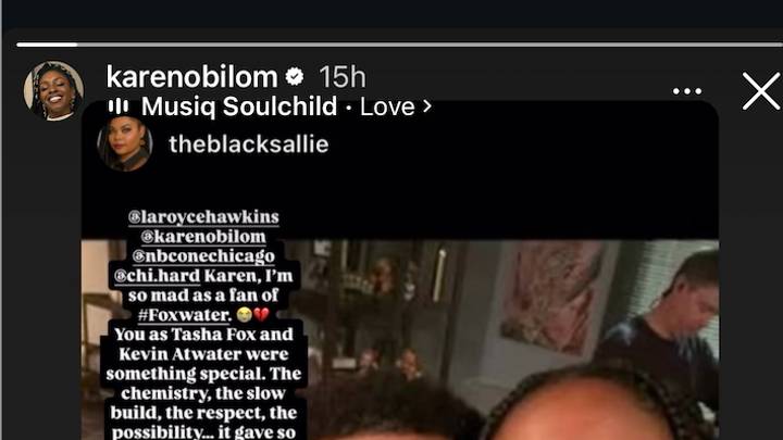 Karen Obilom reacts to LaRoyce Hawkins' Chicago PD exit on Instagram Karen Obilom reacts to LaRoyce Hawkins' Chicago PD exit on Instagram