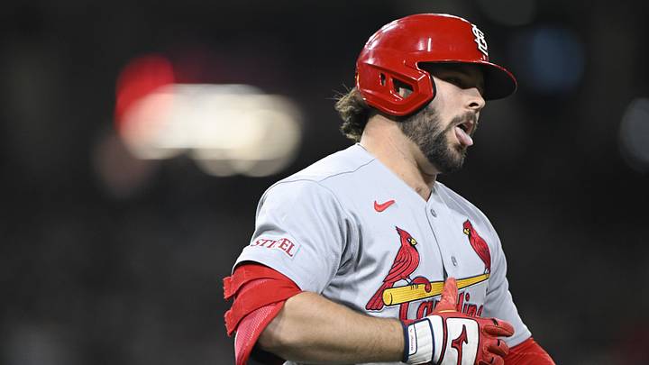 May 7, 2026; San Diego, California, USA; St. Louis Cardinals first baseman Alec Burleson (41) rounds the bases after hitting a solo home run during the fourth inning against the San Diego Padres at Petco Park. Mandatory Credit: Denis Poroy-Imagn Images